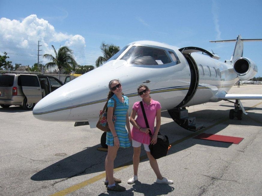 Jessica and Jennifer Lamonaca Marathon Florida. Lear 55